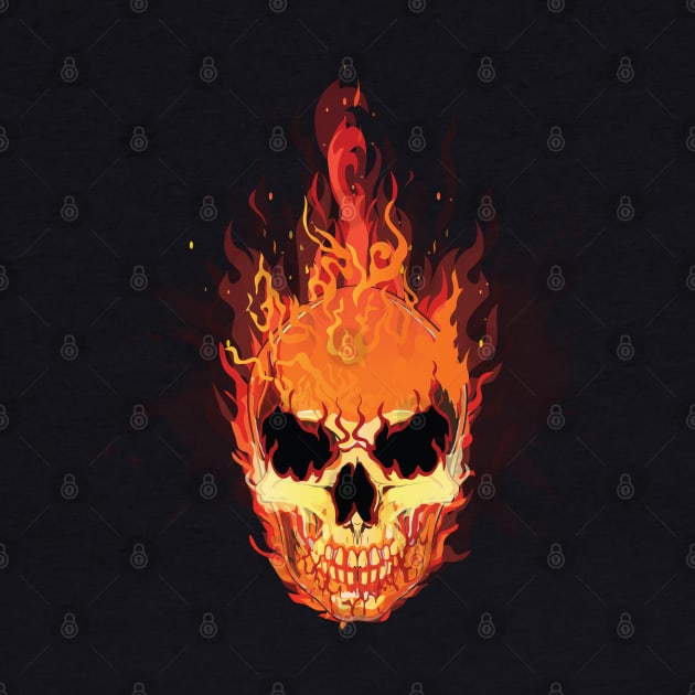 skull fire by PG